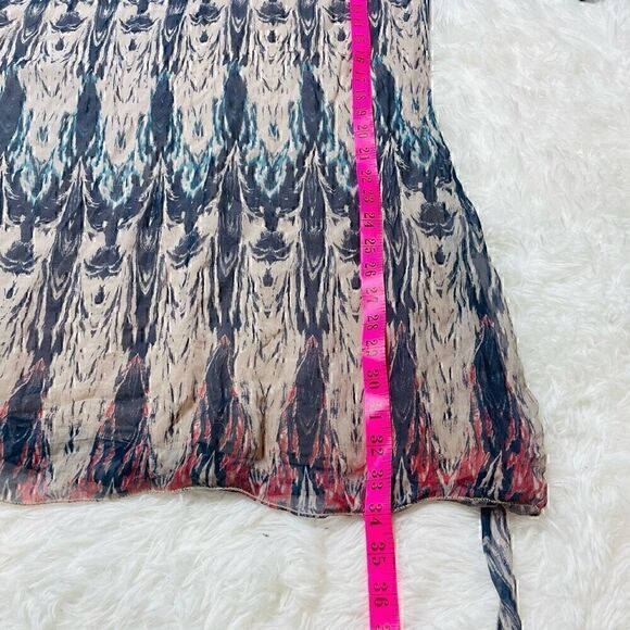 Marina Gigli Made in Italy 100% Silk Dress Tunic Lined Size S Balloon Sleeve - Picture 9 of 11